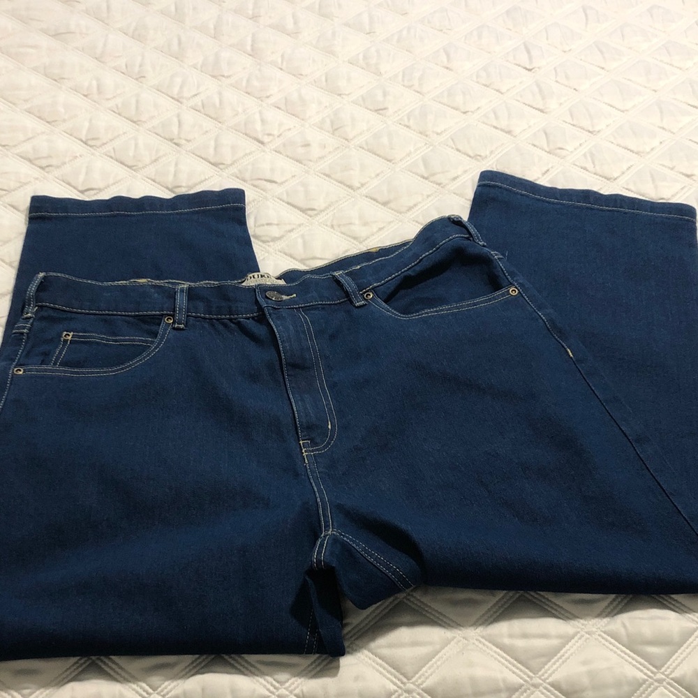 DUKE Unisex Blue Denim Jeans Adult 38/XS See Photos for measurements.